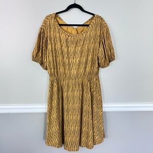 Anthropologie Daily Practice Yellow Ikat Dress